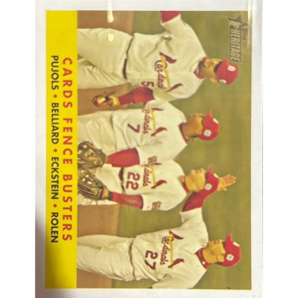 2007 Topps Heritage #351 Card Fence Busters (Albert Pujols / Belliard/ Rolen /